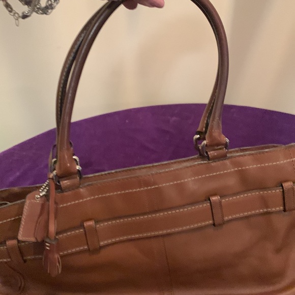 Coach EUC handbag, dark camel colour - Picture 3 of 16